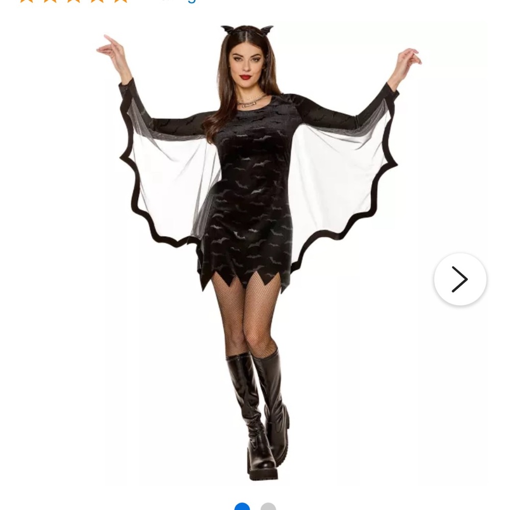 Halloween Bat Icons Black Dress Women’s M